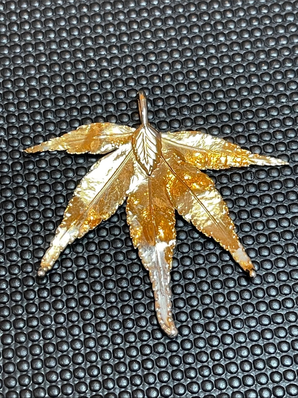 Vintage gold-dipped leaf - approx. 2” x 2” (please read description)